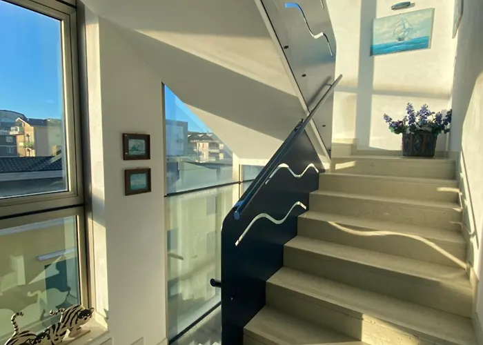Attico Onda Blu Vista Mare - Acqua - A 150Mt Dalla Spiaggia